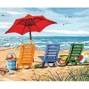 Peinture au numéro : Chaises à la Plage - sans châssis en bois - Figured'Art