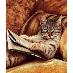 Peinture au numéro : Chat Connaisseur - sans châssis en bois - Figured'Art