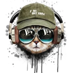 Peinture au numéro : Chat reste cool - sans châssis en bois - Figured'Art