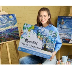 Peinture au numéro : Coquelicots champêtres - toile tendue sur châssis - Figured'Art