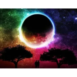 Peinture au numéro : Couleur de Lune - sans châssis en bois - Figured'Art