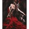 Peinture au numéro : Danseuse de Flamenco - sans châssis en bois - Figured'Art
