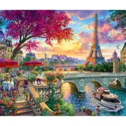 Peinture au numéro : Diner en bords de seine - sans châssis en bois - Figured'Art