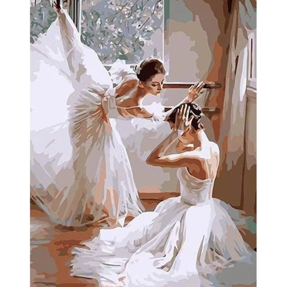 Peinture au numéro : Futures Ballerines - sans châssis en bois - Figured'Art