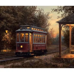 Peinture au numéro : Gare de tramway - toile tendue sur châssis - Figured'Art