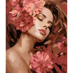 Peinture au numéro : La Belle endormie aux camélias - sans châssis en bois - Figured'Art