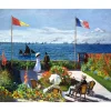 Peinture au numéro : La terrasse à Sainte-Adresse - Monet - sans châssis en bois - Figured'Art