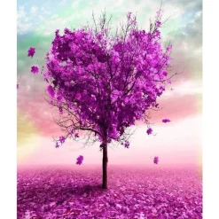 Peinture au numéro : l'arbre Coeur - sans châssis en bois - Figured'Art