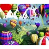 Peinture au numéro : Lâcher de Montgolfières - sans châssis en bois - Figured'Art