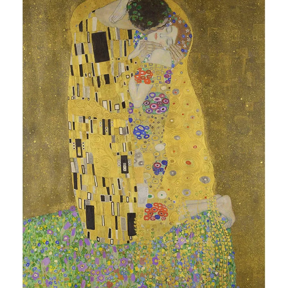 Peinture au numéro : Le baiser Klimt - toile tendue sur châssis - Figured'Art