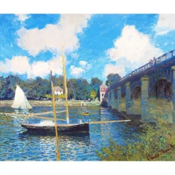Peinture au numéro : Le Pont d'Argenteuil - Monet - toile tendue sur châssis - Figured'Art
