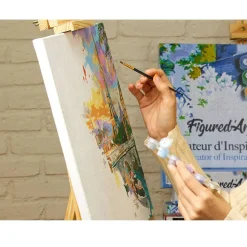 Peinture au numéro : Le Pont d'Argenteuil - Monet - toile tendue sur châssis - Figured'Art