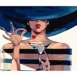 Peinture au numéro : l'heure de l'Apéritif - sans châssis en bois - Figured'Art