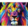 Peinture au numéro : Lion Pop Art - toile tendue sur châssis - Figured'Art