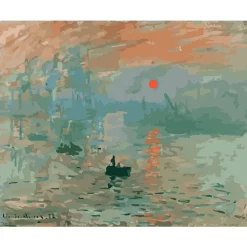 Peinture au numéro : Monet impression soleil levant - toile tendue sur châssis - Figured'Art