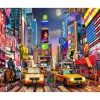 Peinture au numéro : Nuit à Timesquare - toile tendue sur châssis - Figured'Art