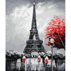 Peinture au numéro : Paris Tour Eiffel - sans châssis en bois - Figured'Art