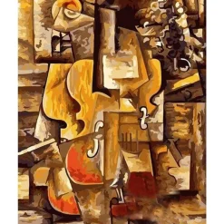 Peinture au numéro : Picasso Violon et Raisins - sans châssis en bois - Figured'Art