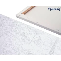 Peinture au numéro : Poisson artistique - toile tendue sur châssis - Figured'Art