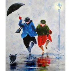 Peinture au numéro : Promenade sous la Pluie - sans châssis en bois - Figured'Art