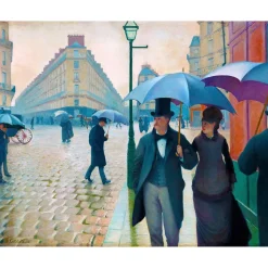 Peinture au numéro : Rue de Paris, temps de pluie - G. Caillebotte - toile tendue sur châssis - Figured'Art