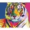 Peinture au numéro : Tigre pop art 2 - toile tendue sur châssis - Figured'Art