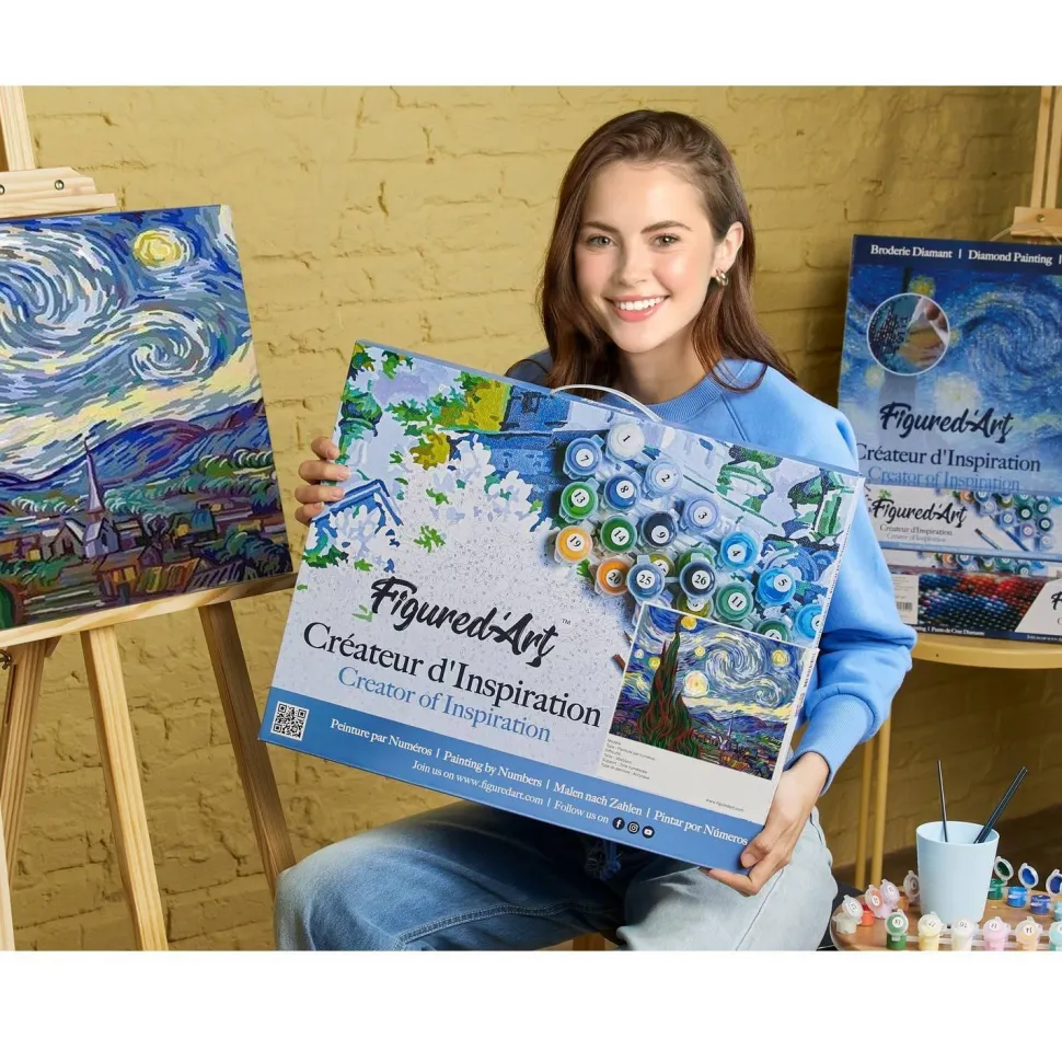 Peinture au numéro : Tortue en ballade - toile tendue sur châssis - Figured'Art