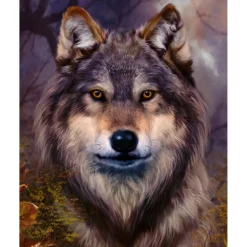 Peinture au numéro : Tête de loup - sans châssis en bois - Figured'Art