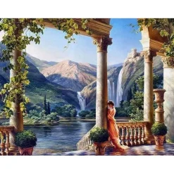 Peinture au numéro : Une Déesse au bord de l'eau - sans châssis en bois - Figured'Art