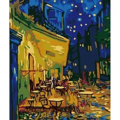 Peinture au numéro : Van Gogh - Café - sans châssis en bois - Figured'Art