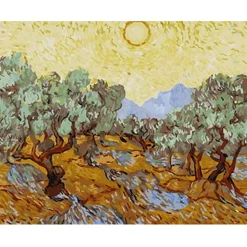 Peinture au numéro : Van Gogh St Remy Oliviers - sans châssis en bois - Figured'Art