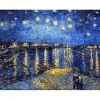 Peinture au numéro : Van Gogh Nuit Etoilée sur le Rhône - sans châssis en bois - Figured'Art