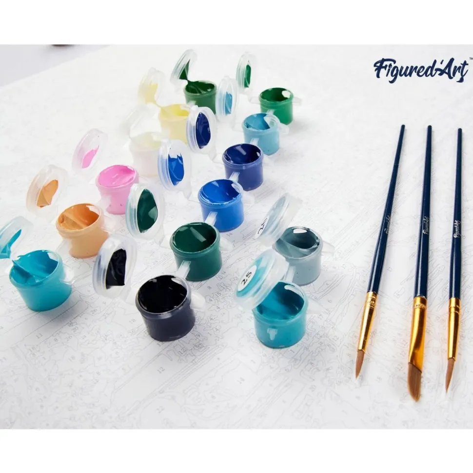 Peinture au numéro : Van Gogh – Cafe - toile tendue sur châssis - Figured'Art