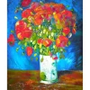 Peinture au numéro : Vase avec Coquelicots - Van Gogh - toile tendue sur châssis - Figured'Art