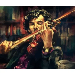 Peinture au numéro : Violoniste en Concert - sans châssis en bois - Figured'Art