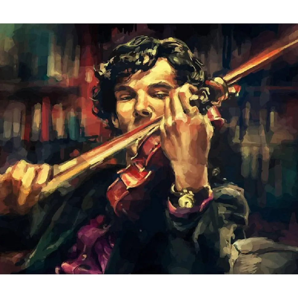 Peinture au numéro : Violoniste en Concert - sans châssis en bois - Figured'Art