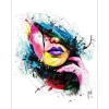 Peinture au numéro : Visage de Femme - sans châssis en bois - Figured'Art