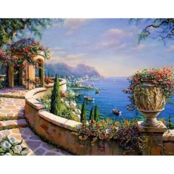 Peinture au numéro : Vue sur le Lac - sans châssis en bois - Figured'Art