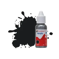 Peinture N°21 Noir - Brillant : Acrylique : 14 ml - Humbrol