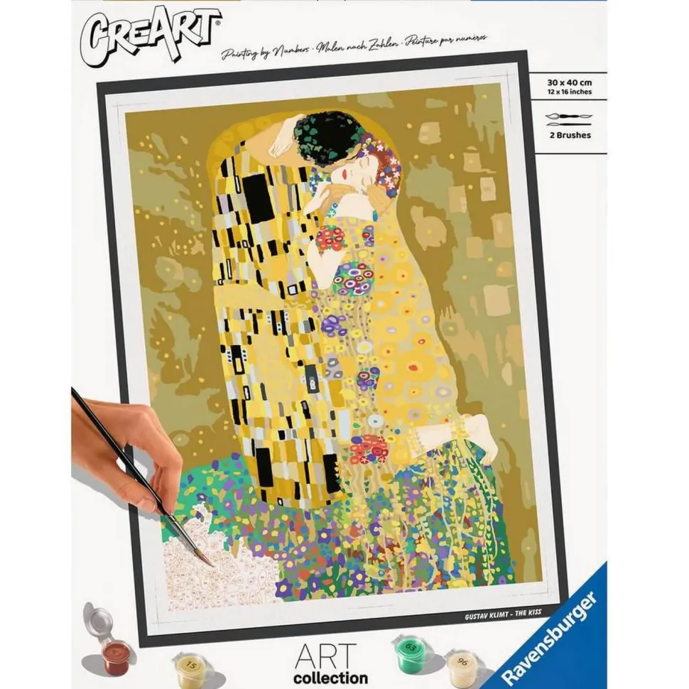 Peinture par numéro CréArt - Art collection : Le Baiser (Klimt) - Ravensburger