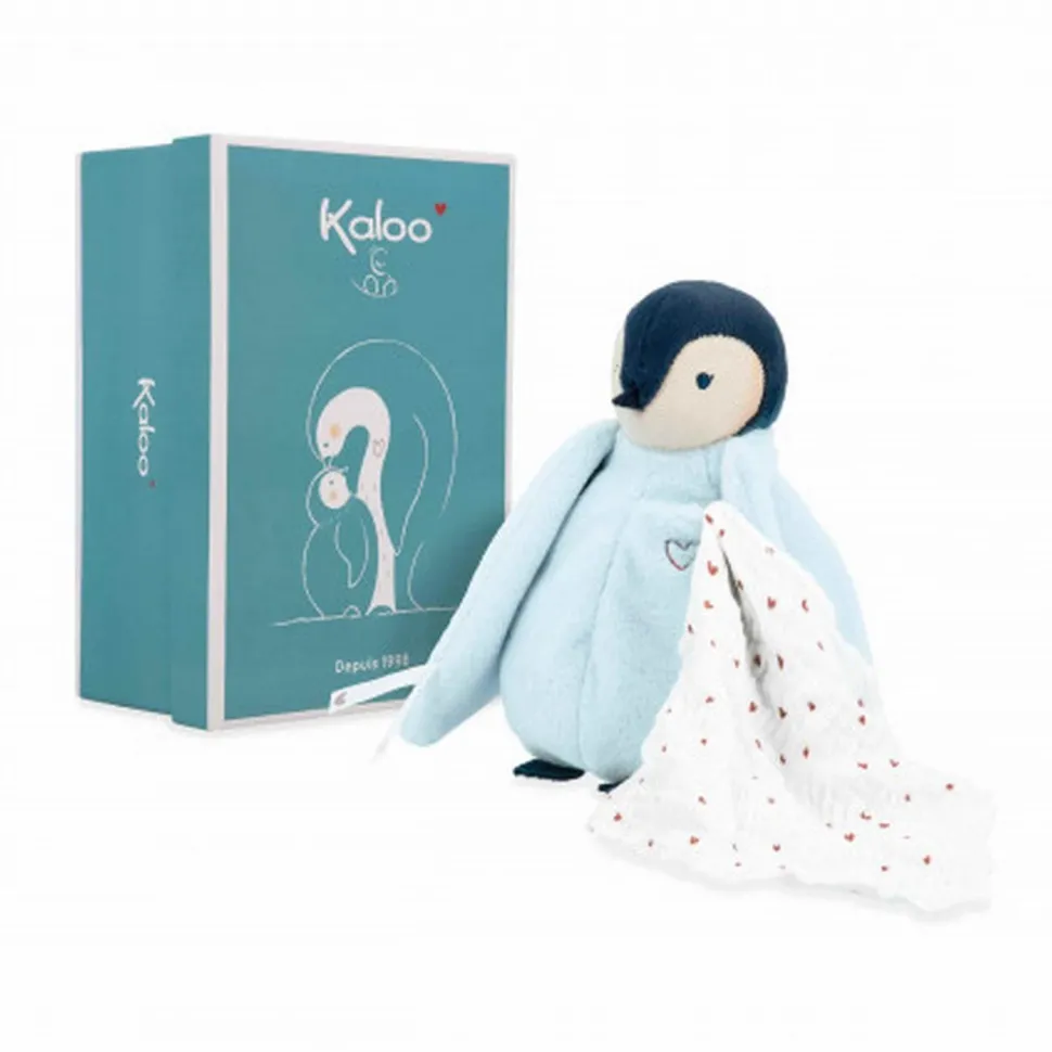 PELUCHE A BISOUS MANCHOT BLEU - Kaloo