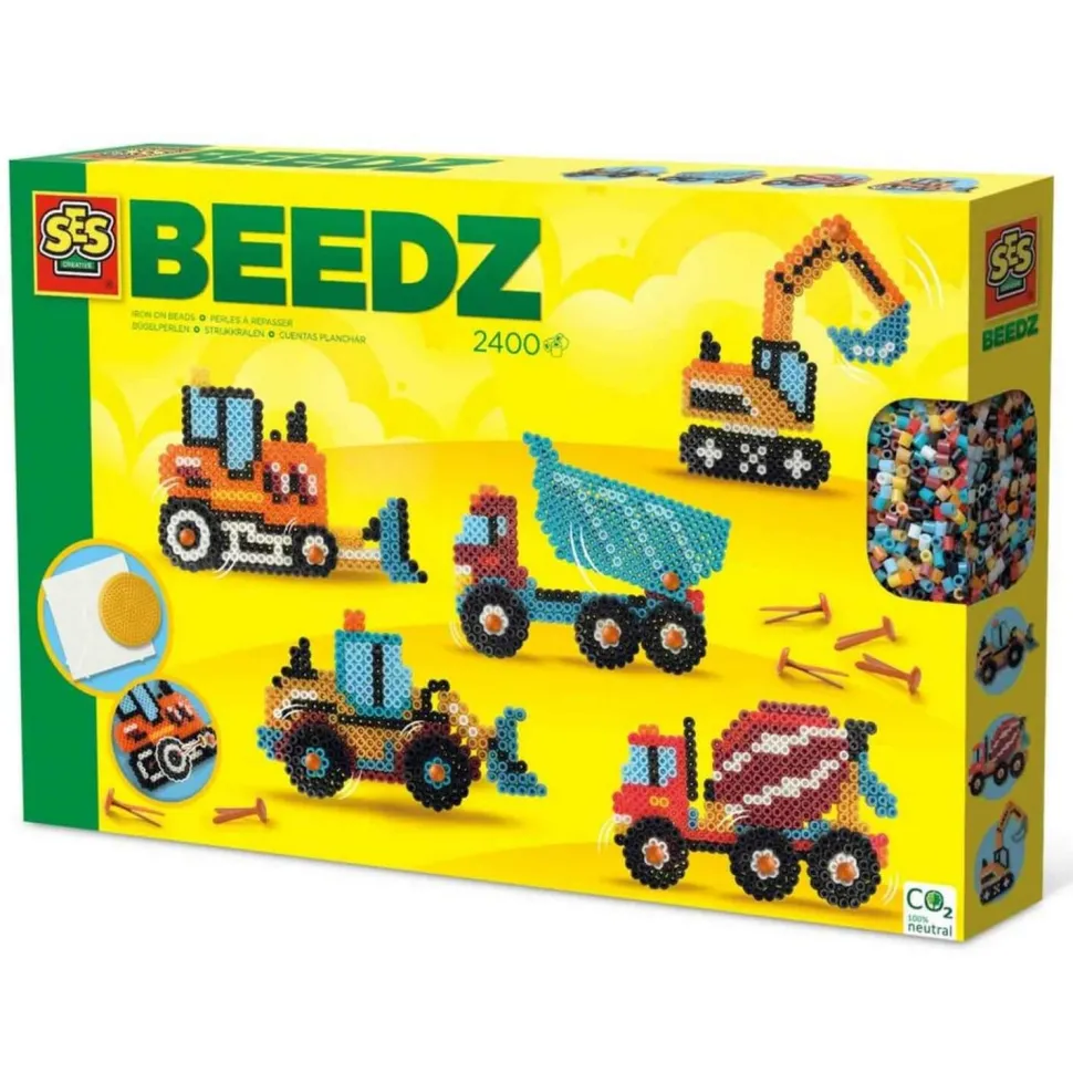 Perles à repasser - Véhicules de construction - SES Creative