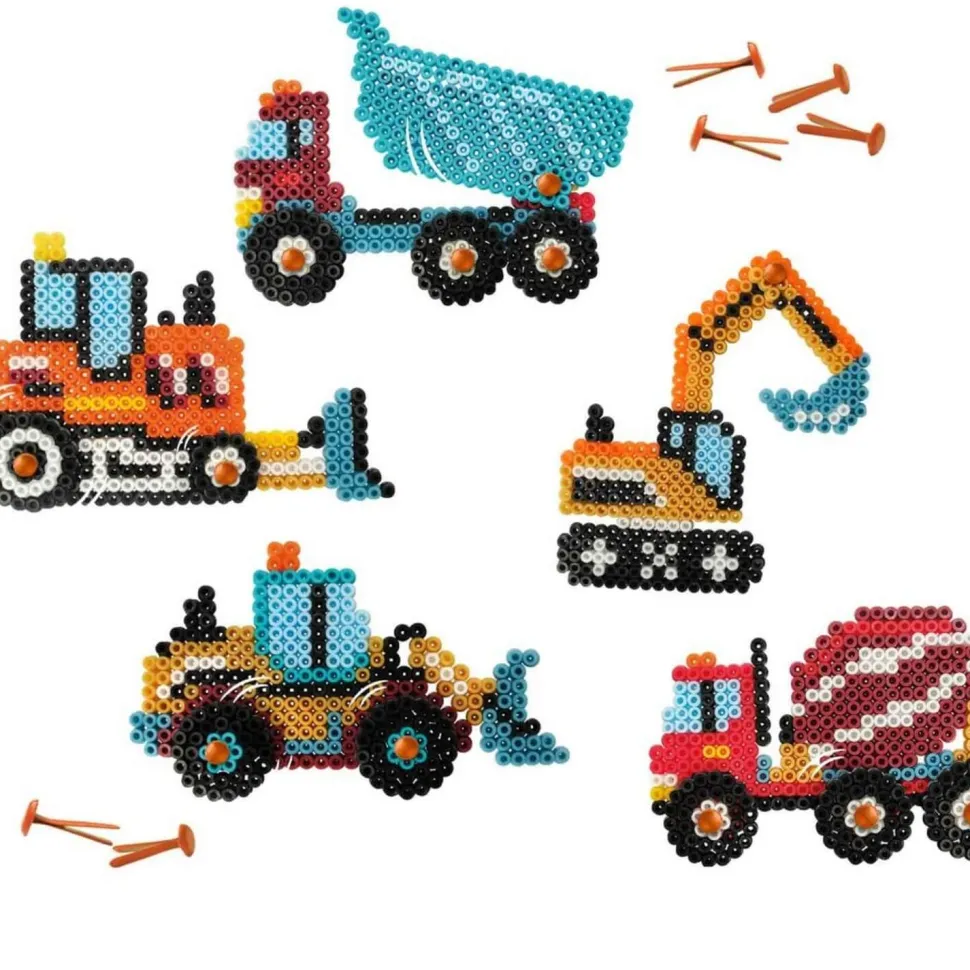 Perles à repasser - Véhicules de construction - SES Creative