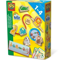 Perles en bois à enfiler - My first - SES Creative