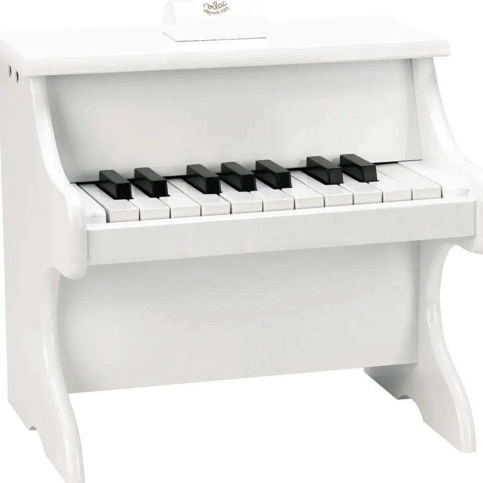 Piano blanc 18 touches avec partition - Vilac