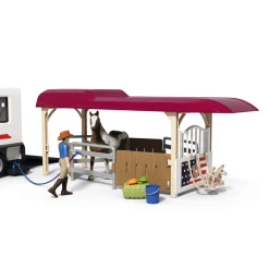 Pick-up et sa grande remorque équestre - Schleich