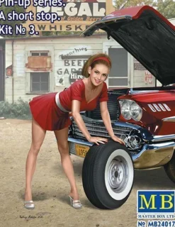 Pin-up series.A short stop.Kit No.3 - 1:24e - Master Box Ltd. - Master Box