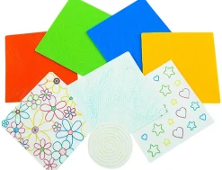 Plaques motifs pour frottage motifs - Eduplay