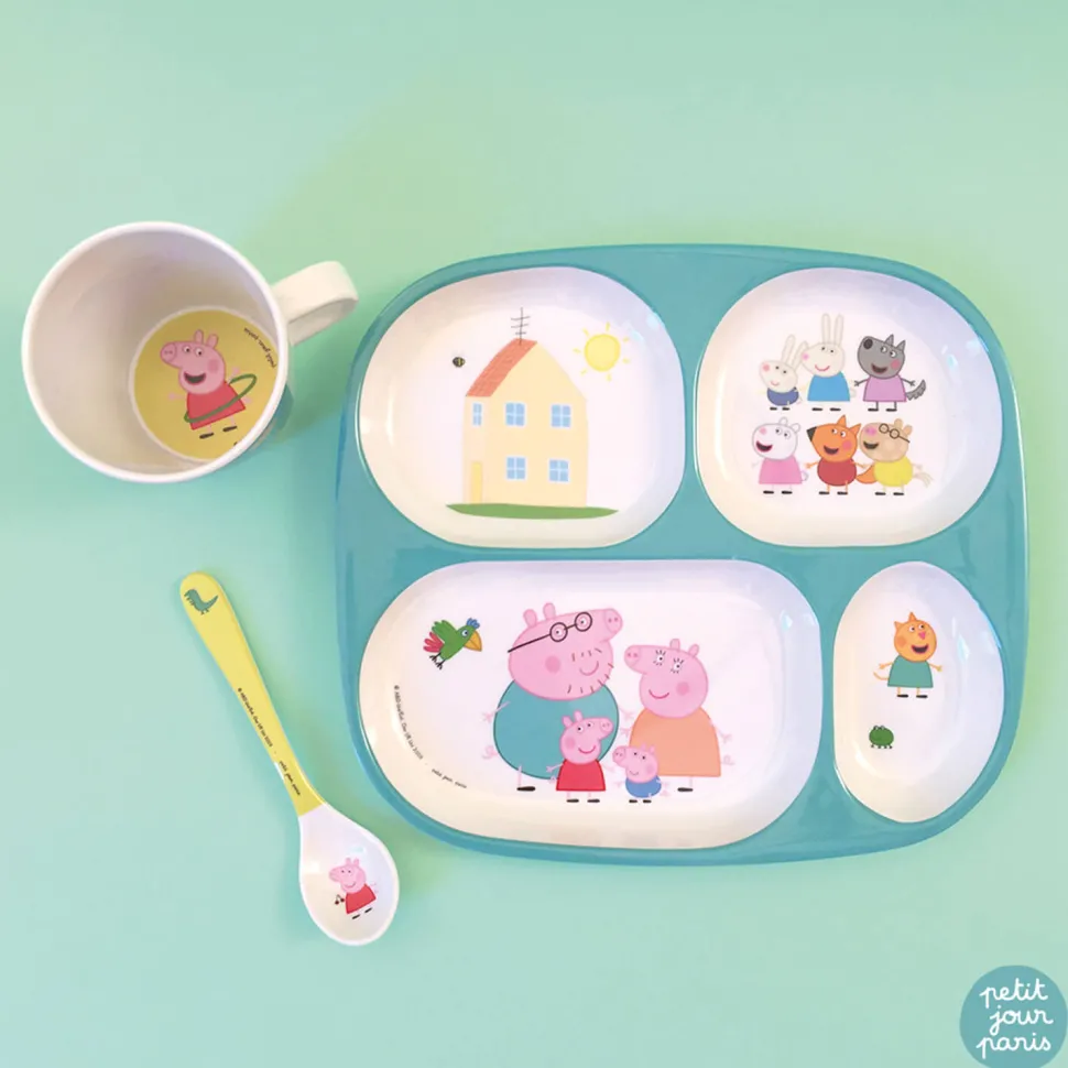 Plateau à 4 compartiments : Peppa Pig - Petit Jour Paris