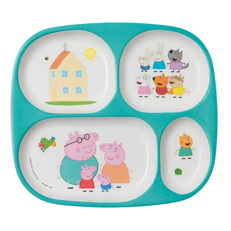 Plateau à 4 compartiments : Peppa Pig - Petit Jour Paris